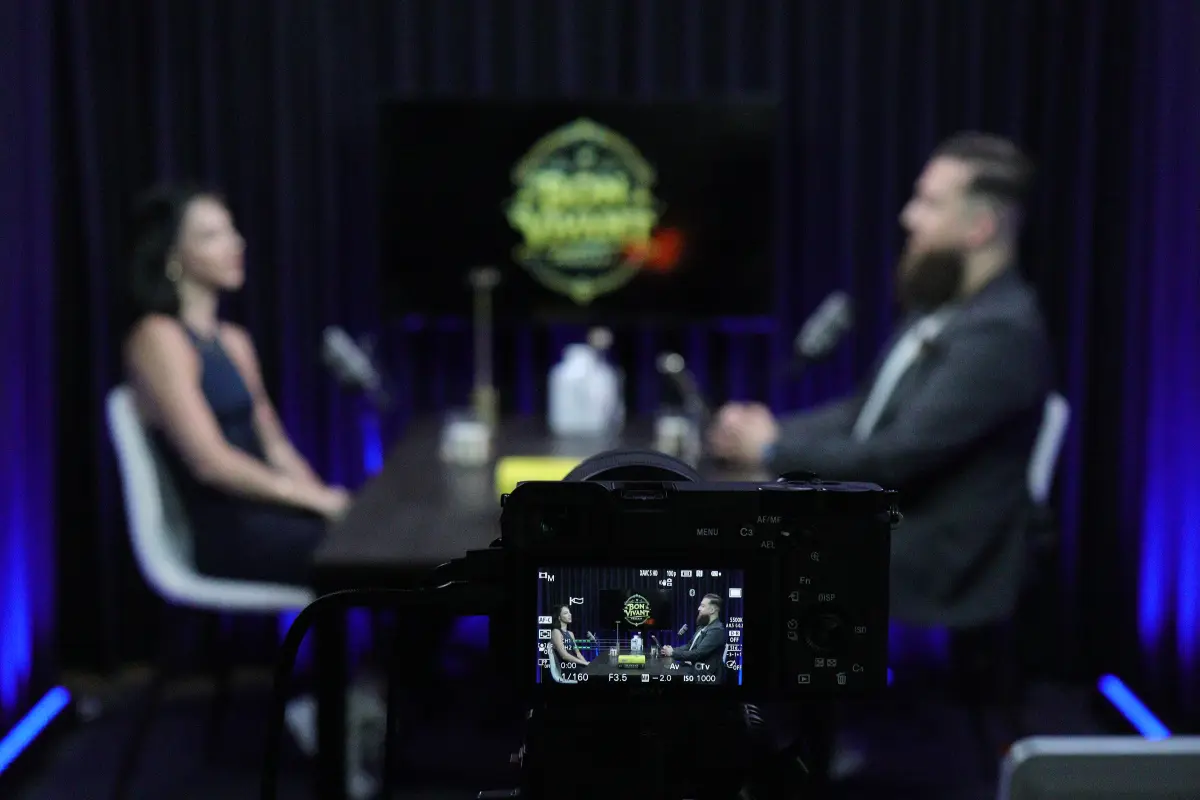 Sessão de podcast